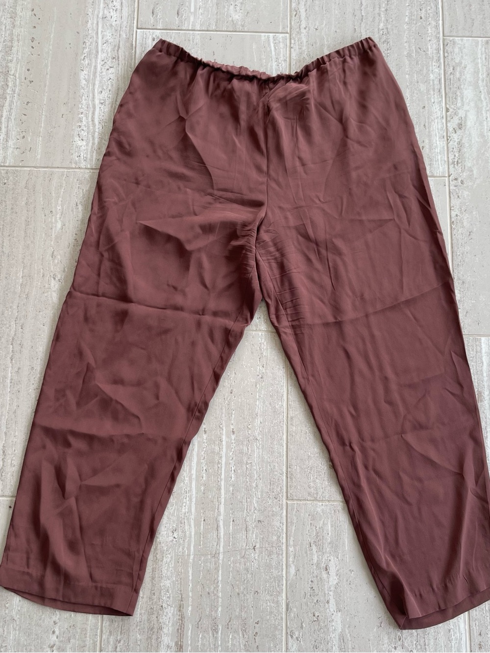 Bob Mackie Wide Leg Pants in Deep Burgundy